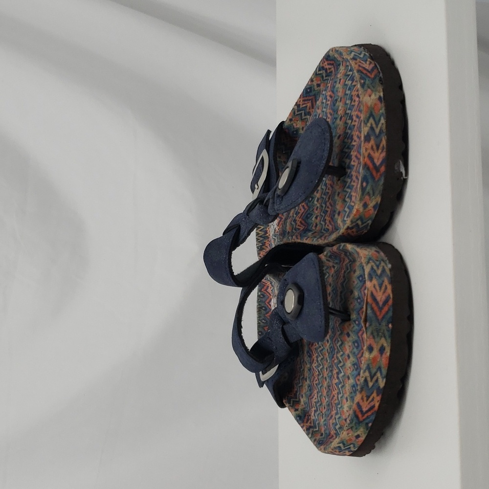 MUK LUKS Women's Marsha Terra Turf Sandals Sparkle Blue Twist Size 11